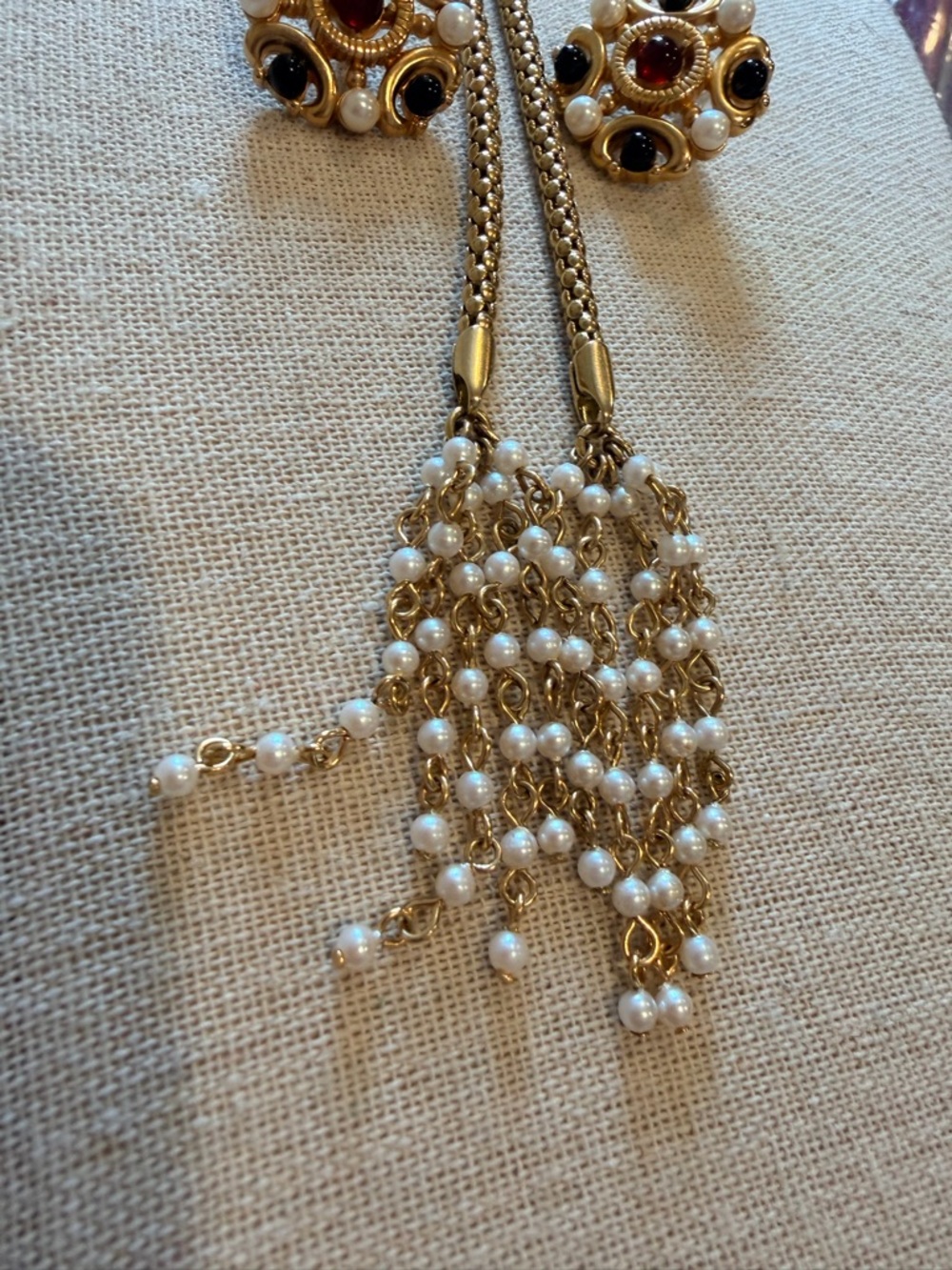 Vintage Monet Christian Lacroix Goldtone Necklace, Bracelet & Earrings Rare - Picture 8 of 12